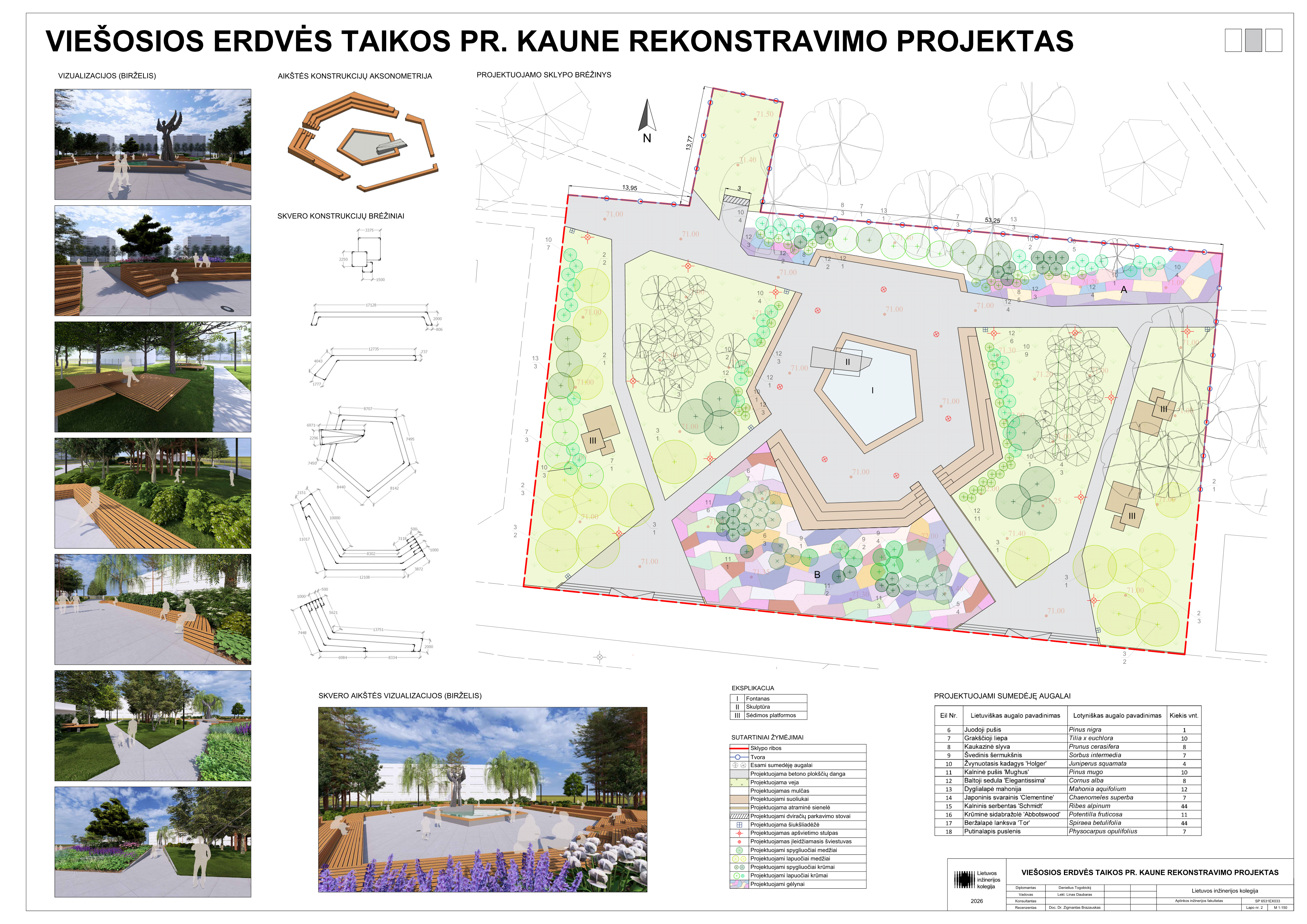 Baigiamasis darbas: Taikos pr. skvero rekonstrukcijos projektas.